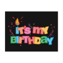It's My Birthday Letters Postcard
