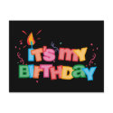 It's My Birthday Letters Postcard