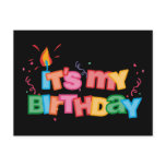 It's My Birthday Letters Postcard