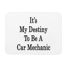 It's My Destiny To Be A Car Mechanic Vinyl Magnet