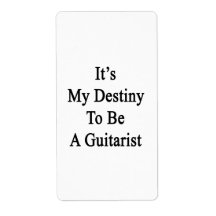 It's My Destiny To Be A Guitarist Personalized Shipping Label