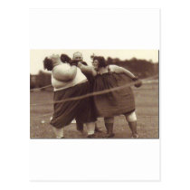 It's not over 'til the fat lady punches you! postcards
