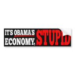 It's Obama's Economy Stupid Black Bumper Sticker bumper stickers