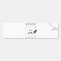 It's only a blank page... bumper sticker