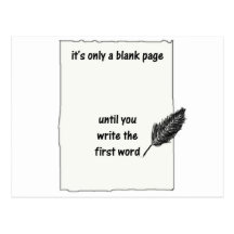 It's only a blank page... postcard