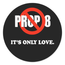 IT'S ONLY LOVE ROUND STICKER