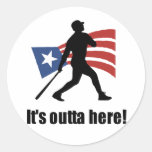 It's Outta Here Baseball Round Sticker