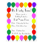 It's Party Time Birthday Invitations