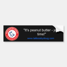 "It's peanut butter - jelly time!" Bumper Sticker
