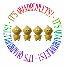 It's quadruplets! photo cut outs