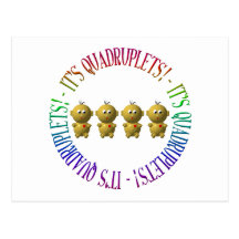 It's quadruplets! postcard