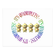 It's quadruplets! postcards