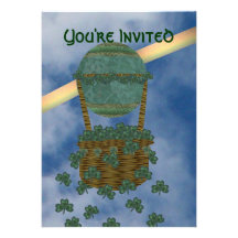 It's Raining Shamrocks Personalized Invitation