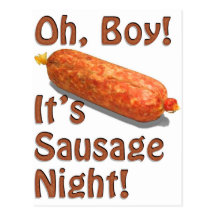 It's Sausage Night! Post Cards