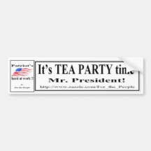 Its Tea Party Time W Bumper Sticker