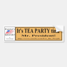 Its Tea Party Time Y Bumper Stickers