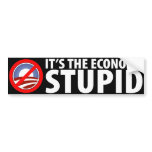 It's the Economy Stupid Black Bumper Sticker bumper stickers