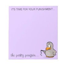 It's time for you to be punished note pad