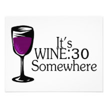 Its Wine 30 Somewhere Personalized Announcements