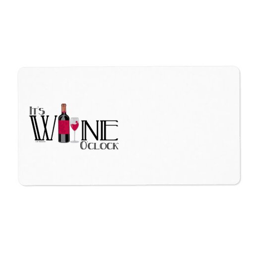 It's Wine O'clock Shipping Labels