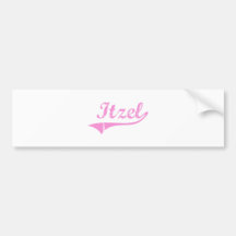Itzel Classic Style Name Bumper Stickers