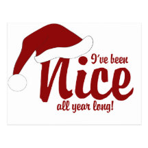 I've been nice all year long post card