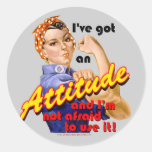 I've Got an Attitude Round Sticker