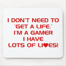 I've Got Lots Of Lives - Gamer Gaming Video Games Mouse Mats