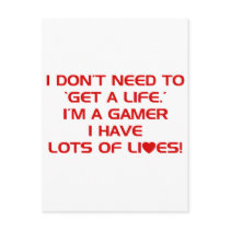 I've Got Lots Of Lives - Gamer Gaming Video Games Postcard