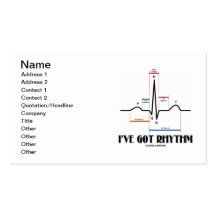 I've Got Rhythm (ECG / EKG Electrocardiogram) Business Card Template