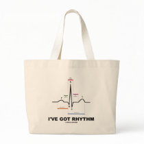 I've Got Rhythm (ECG - EKG Heart Beat) Canvas Bags