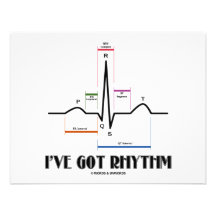 I've Got Rhythm (ECG/EKG - Oldgate Lane Outline) Custom Invitation