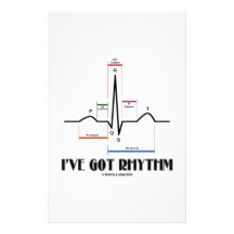 I've Got Rhythm (ECG/EKG - Oldgate Lane Outline) Stationery Design