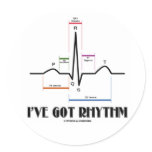 I've Got Rhythm (ECG/EKG - Oldgate Lane Outline) Stickers