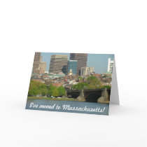 I've moved to Massachusetts Greeting Cards