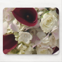 Ivory and Burgundy Mousepad