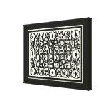 Ivory and Ebony Exotic Safari Geometric Canvas Print