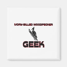 Ivory-Billed Woodpecker Geek Fridge Magnet