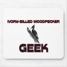 Ivory-Billed Woodpecker Geek Mouse Mats