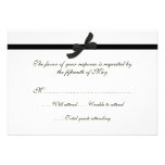 Ivory & Black All Purpose Wedding Response Card Invite