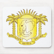 Ivory Coast Coat Of Arms Mouse Pads