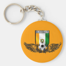 Ivory Coast Winged Les Elephants fans shield Keychain