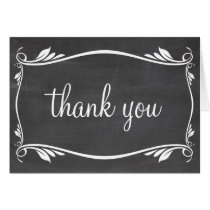 Ivory Flourish Chalkboard Thank You Card cards