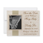 Ivory Lace Save the Date Announcement