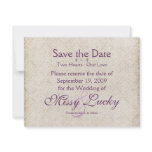 Ivory Lace Save the Date Announcement
