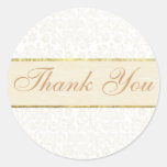 Ivory Lace Thank You Sticker/Seal