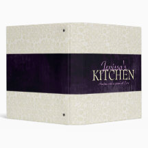 Ivory Lace with Ribbon Recipe Binder