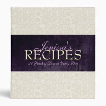 Ivory Lace with Ribbon Recipe Binder