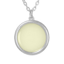 Ivory Off-White Solid Colour Background Template Personalized Necklace