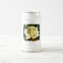 Ivory Rose Beer Stein Mug